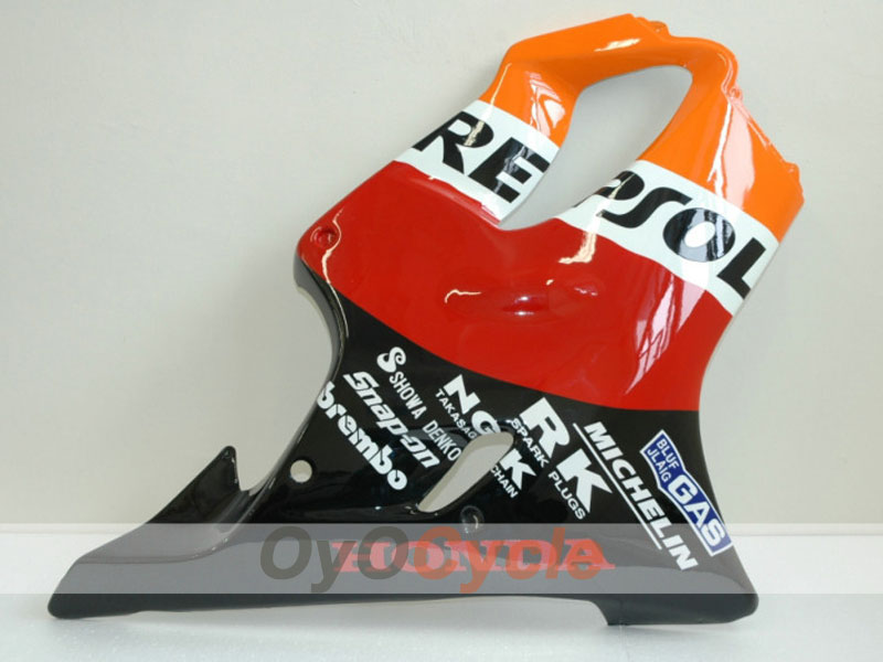 Kit de carénage à injection pour CBR600F4i 01-03 - Orange, noir - MICHELIN, Repsol #OYO87900188