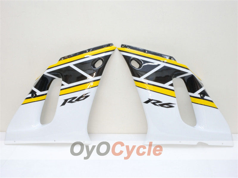 Kit de carénage d'injection pour YZF-R6 98-02 - Jaune, blanc - Style d'origine #OYO87900997