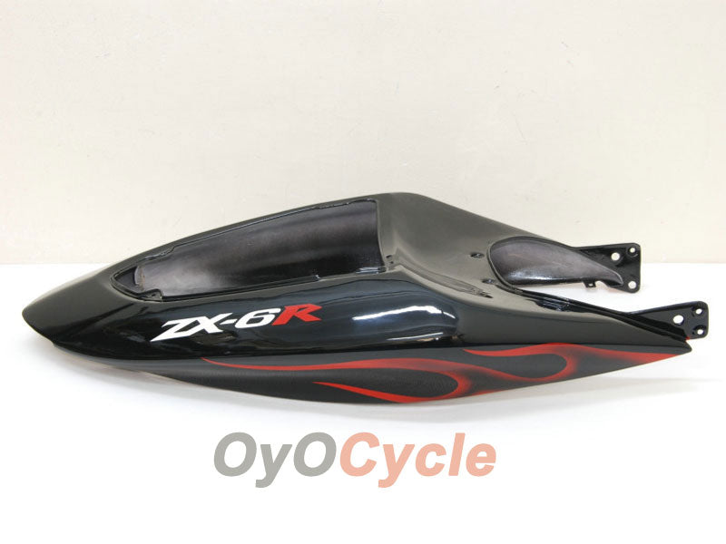 Kit de carénages injectés pour NINJA ZX-6R 05-06 - Rouge, Noir - Flame #OYO87901865