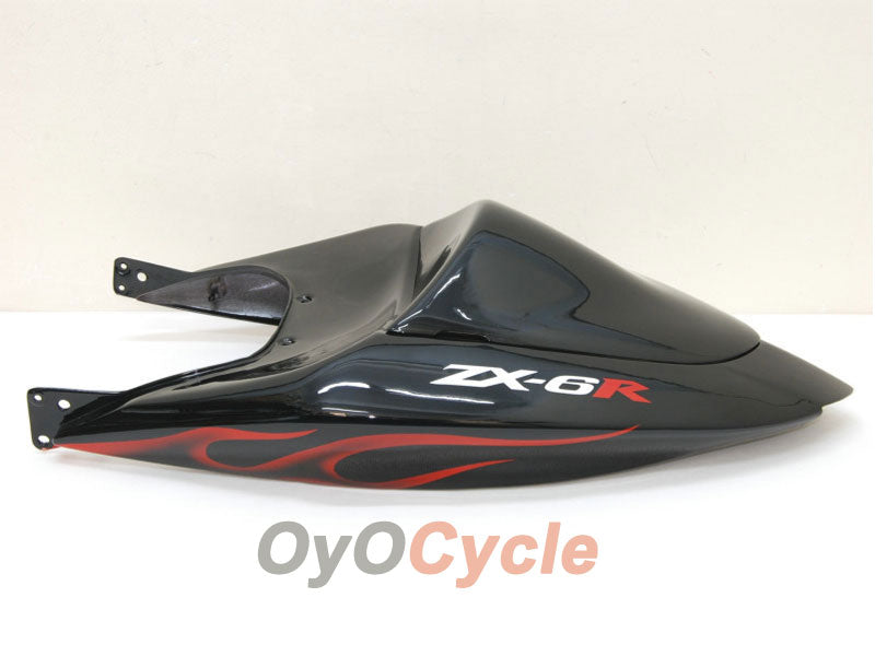 Kit de carénages injectés pour NINJA ZX-6R 05-06 - Rouge, Noir - Flame #OYO87901865
