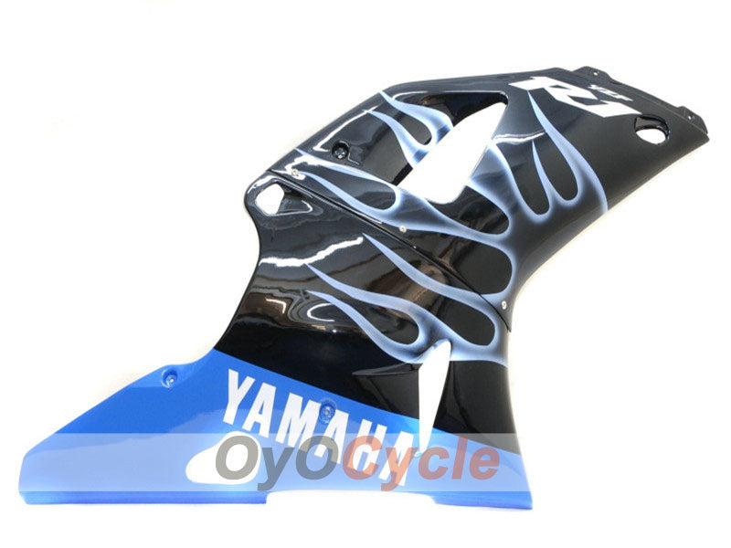Kit de carénages injectés pour YZF-R1 00-01 - Blanc, noir - Flamme #OYO87900764