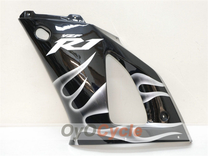 Kit de carénages injectés pour YZF-R1 00-01 - Blanc, noir - Flamme #OYO87900763