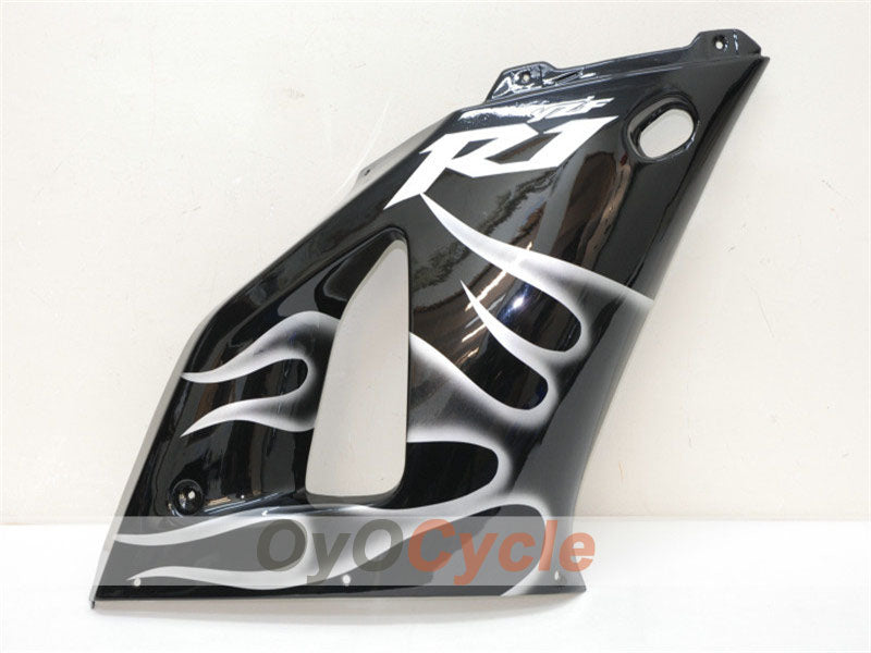Kit de carénages injectés pour YZF-R1 00-01 - Blanc, noir - Flamme #OYO87900763