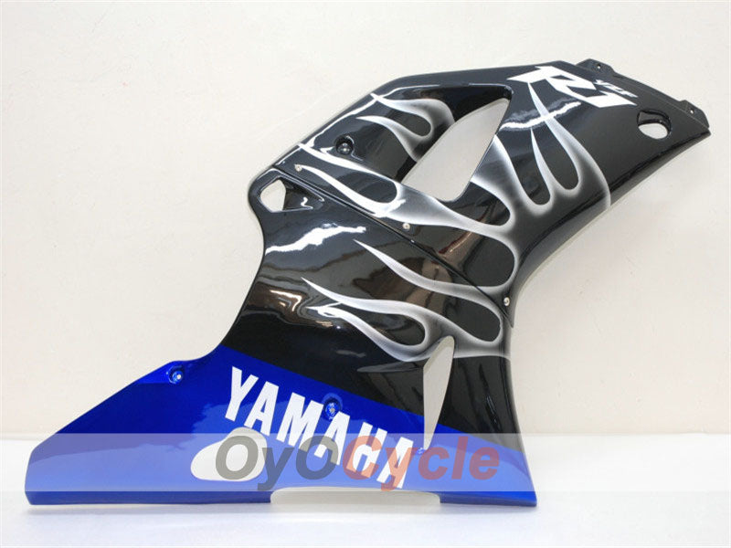 Kit de carénages injectés pour YZF-R1 00-01 - Blanc, noir - Flamme #OYO87900763