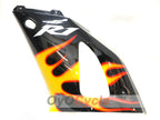 Kit de carénages injectés pour YZF-R1 00-01 - Jaune, noir - Flamme #OYO87900766