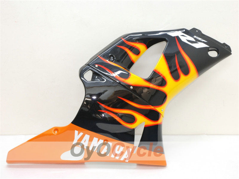Kit de carénages injectés pour YZF-R1 00-01 - Jaune, noir - Flamme #OYO87900766