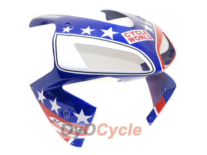 Kit de carénage injecté pour CBR600RR 03-04 - Rouge, Bleu - Castrol #OYO87900222