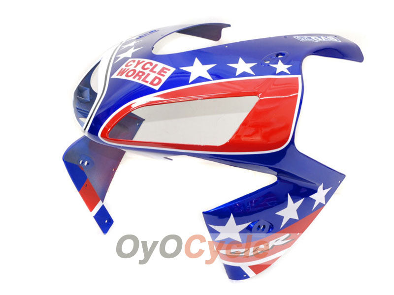 Kit de carénage injecté pour CBR600RR 03-04 - Rouge, Bleu - Castrol #OYO87900222