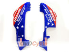 Kit de carénage injecté pour CBR600RR 03-04 - Rouge, Bleu - Castrol #OYO87900222