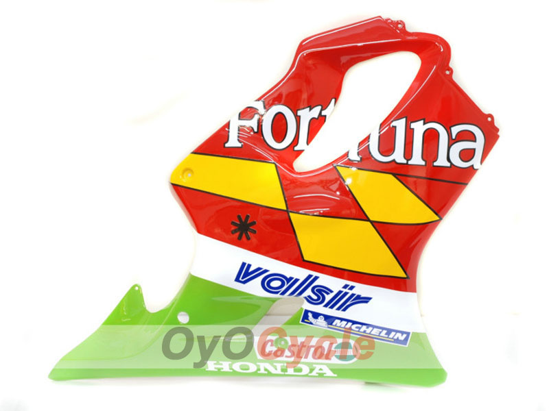 Kit de carénage à injection pour CBR600F4 99-00 - Rouge, Jaune - Castrol #OYO87900112