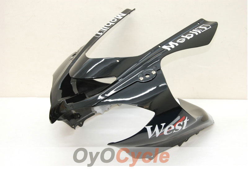 Kit de carénages injectés pour NINJA ZX-10R 04-05 - Blanc, Noir - West #OYO87901550