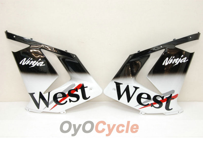 Kit de carénages injectés pour NINJA ZX-10R 04-05 - Blanc, Noir - West #OYO87901550