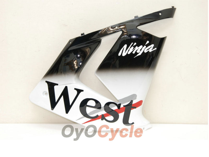 Kit de carénages injectés pour NINJA ZX-10R 04-05 - Blanc, Noir - West #OYO87901550