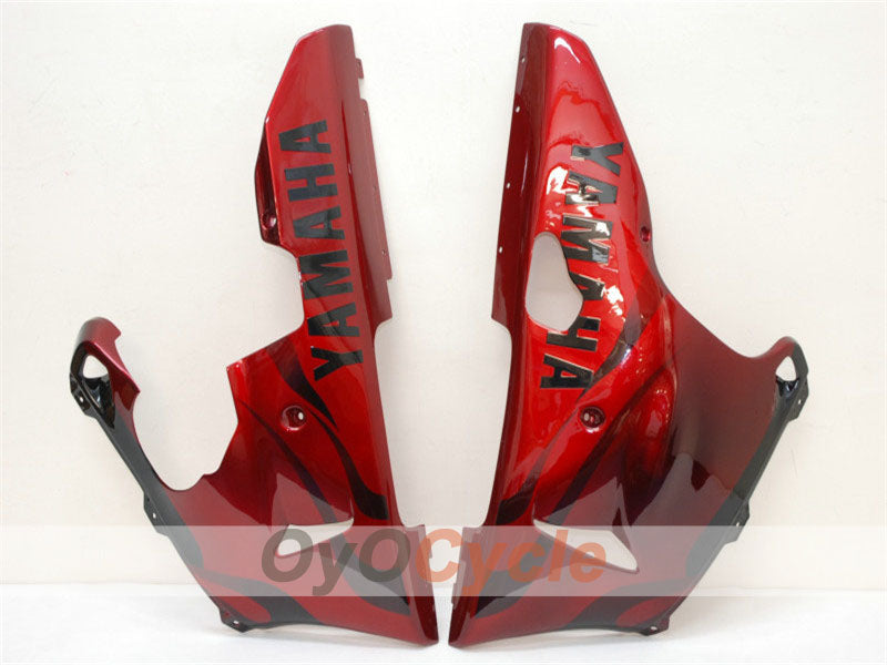 Kit de carénages injectés pour YZF-R1 00-01 - Rouge, noir - Flamme #OYO87900767
