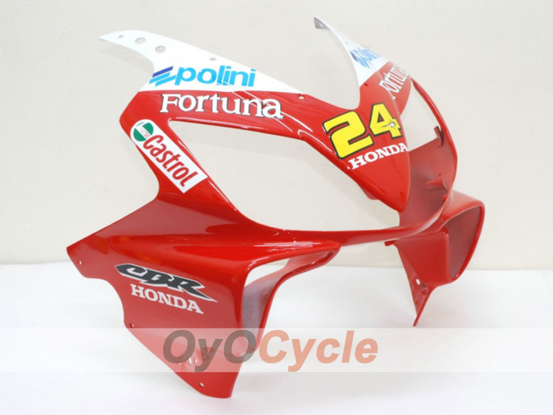 Kit de carénage à injection pour CBR600F4i 01-03 - Rouge, Jaune - Castrol #OYO87900156