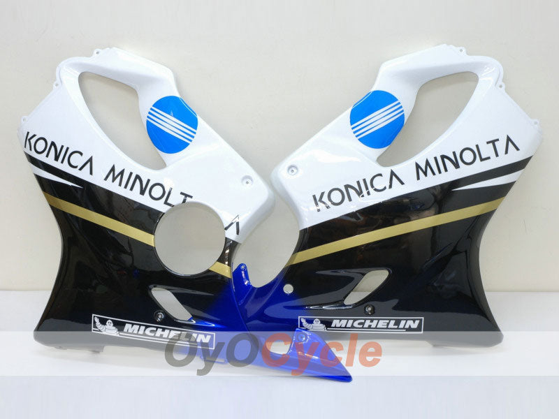 Kit de carénage à injection pour CBR600F4 99-00 - Blanc, Noir - Konica Minolta #OYO87902781