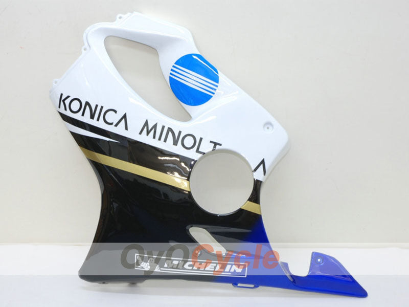Kit de carénage à injection pour CBR600F4 99-00 - Blanc, Noir - Konica Minolta #OYO87902781