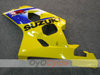 Kit de carénage à injection pour GSXR600 04-05 - Jaune, Bleu - Style usine #OYO87901208