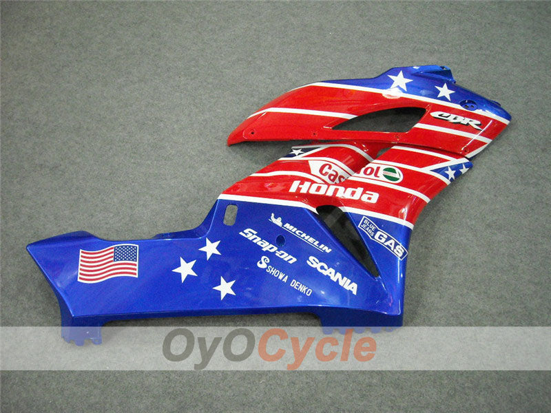 Kit de carénage moulé par injection pour CBR1000RR 04-05 - Rouge, bleu - Castrol #OYO87900551