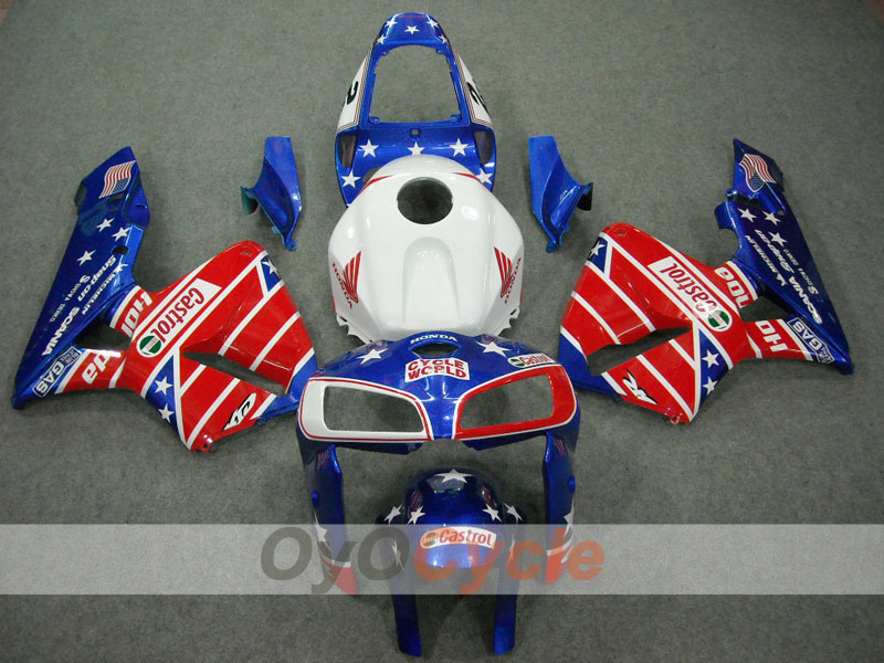 Kit de carénage à injection pour CBR600RR 05-06 - Rouge, bleu - Castrol #OYO87900234 Image principale du produit