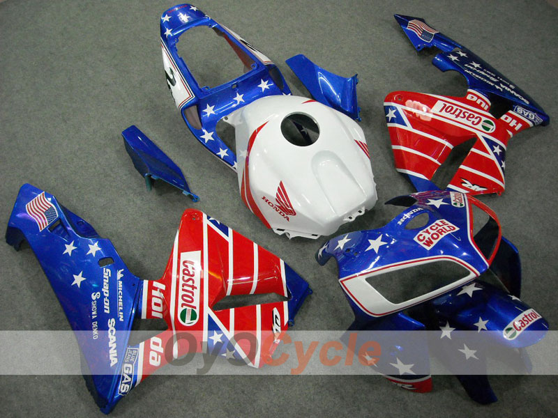 Kit de carénage à injection pour CBR600RR 05-06 - Rouge, bleu - Castrol #OYO87900234