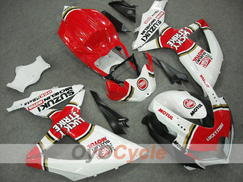 Kit de carénage à injection pour GSX R750 08-10 - Rouge, Blanc - Lucky Strike #OYO87901451 Image principale du produit