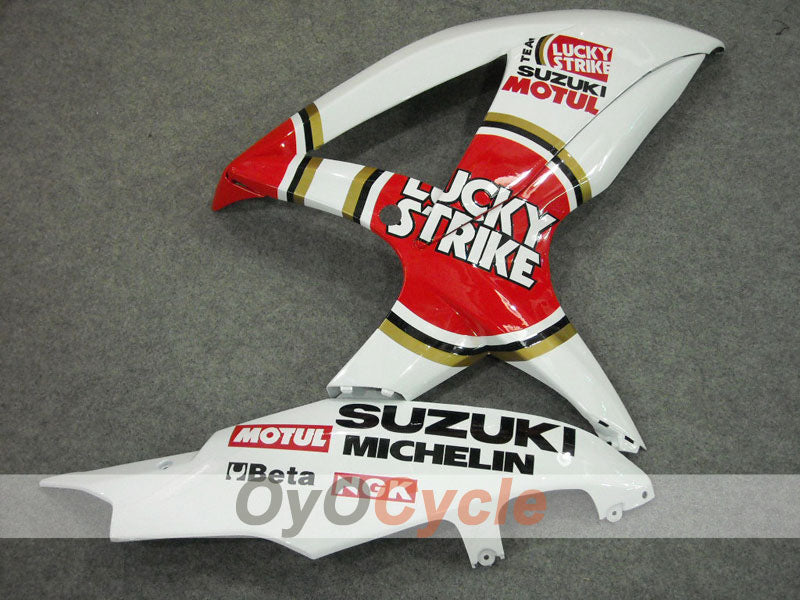Kit de carénage à injection pour GSX R750 08-10 - Rouge, Blanc - Lucky Strike #OYO87901451