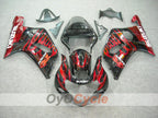 Kit de carénages à injection pour GSX R750 00-03 - Rouge, Noir - Flamme #OYO87901040