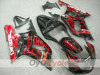 Kit de carénages à injection pour GSX R750 00-03 - Rouge, Noir - Flamme #OYO87901040