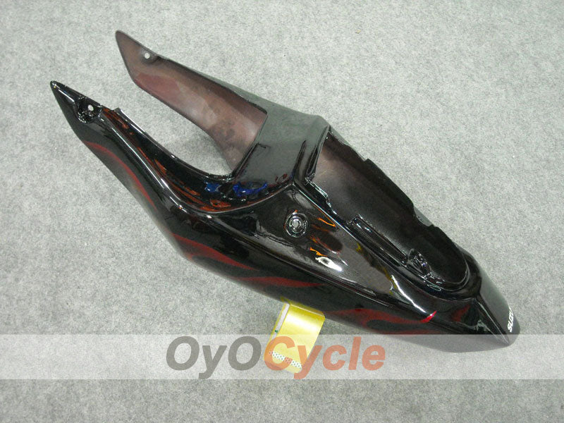 Kit de carénages à injection pour GSX R750 00-03 - Rouge, Noir - Flamme #OYO87901040