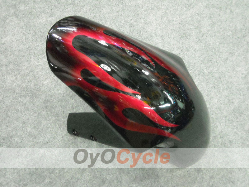 Kit de carénages à injection pour GSX R750 00-03 - Rouge, Noir - Flamme #OYO87901040