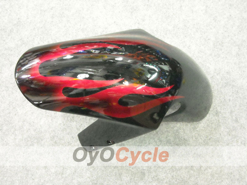 Kit de carénages à injection pour GSX R750 00-03 - Rouge, Noir - Flamme #OYO87901040