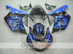 Kit de carénages à injection pour GSX R750 00-03 - Bleu, Noir - Flamme #OYO87901044