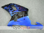 Kit de carénages à injection pour GSX R750 00-03 - Bleu, Noir - Flamme #OYO87901044