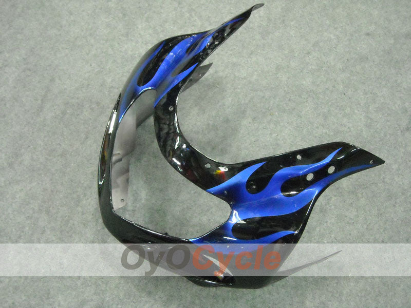 Kit de carénages à injection pour GSX R750 00-03 - Bleu, Noir - Flamme #OYO87901044