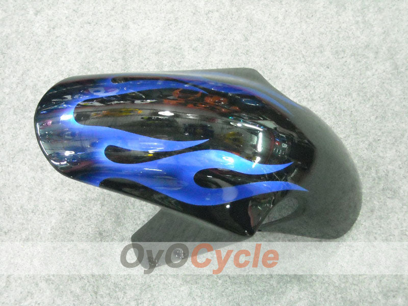 Kit de carénages à injection pour GSX R750 00-03 - Bleu, Noir - Flamme #OYO87901044