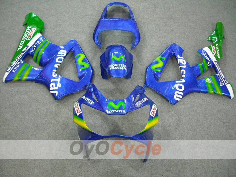 Kit de carénage à injection pour CBR900RR 954 02-03 - Vert, Bleu - Movistar #OYO87902839 Image secondaire du produit