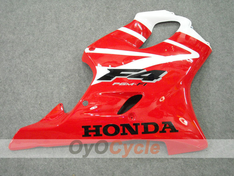 Kit de carénage à injection pour CBR600F4 99-00 - Rouge, Blanc - Style usine #OYO87900133