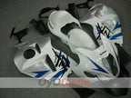 Kit de carénages à injection pour GSXR1300 Hayabusa 99-07 - Blanc, argent - Style usine #OYO87902881