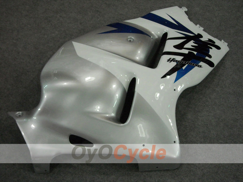 Kit de carénages à injection pour GSXR1300 Hayabusa 99-07 - Blanc, argent - Style usine #OYO87902881