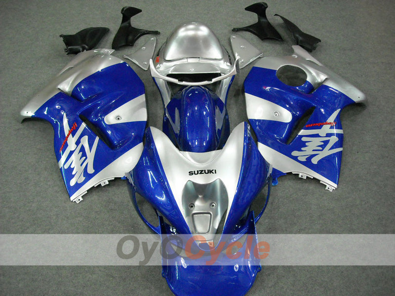 Kit de carénages à injection pour GSXR1300 Hayabusa 99-07 - Bleu, argent - Style usine #OYO87902884