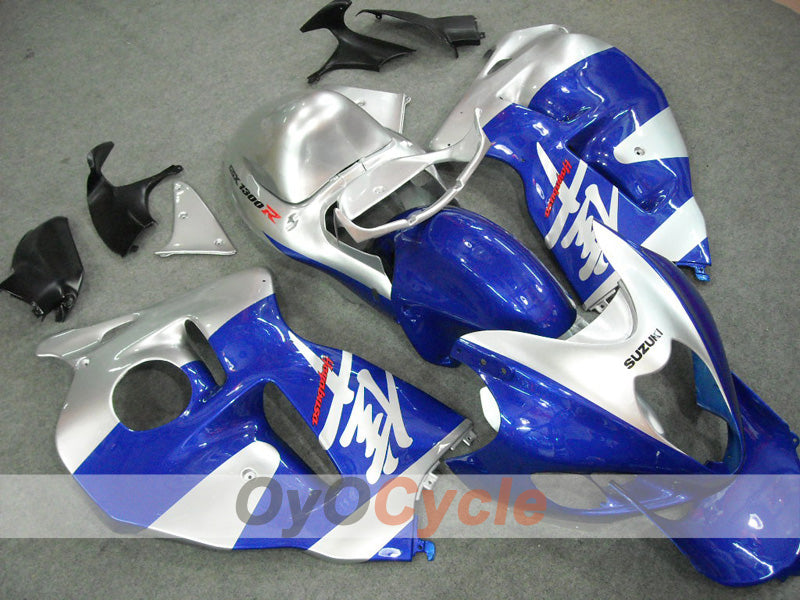 Kit de carénages à injection pour GSXR1300 Hayabusa 99-07 - Bleu, argent - Style usine #OYO87902884