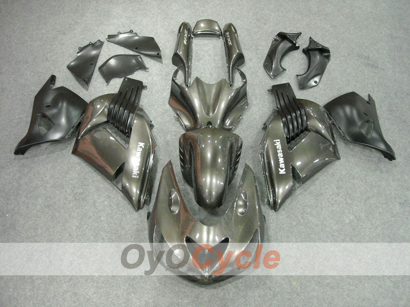 Kit de carénages injectés pour NINJA ZX-14R 06-11 - Argent - Style usine #OYO87901996