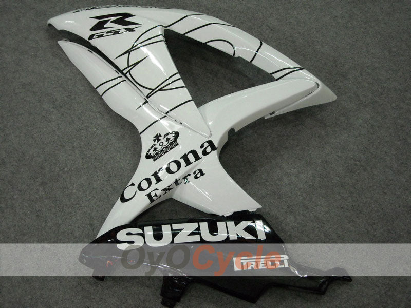 Kit de carénage à injection pour GSX R600 08-10 - Blanc, Noir - Corona, MOTUL #OYO87901606