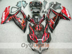 Kit de carénage à injection pour GSX R750 08-10 - Rouge, Noir - Flamme #OYO87901429