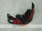 Kit de carénage à injection pour GSX R750 08-10 - Rouge, Noir - Flamme #OYO87901429