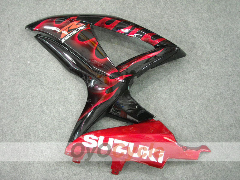 Kit de carénage à injection pour GSX R750 08-10 - Rouge, Noir - Flamme #OYO87901429