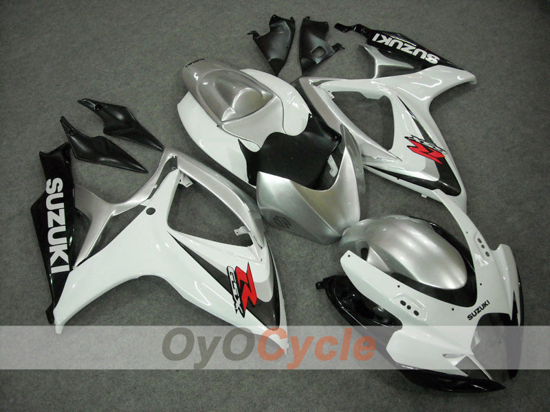 Kit de carénage injecté pour GSX R750 06-07 - Argenté, gris - Style d'origine #OYO87903189