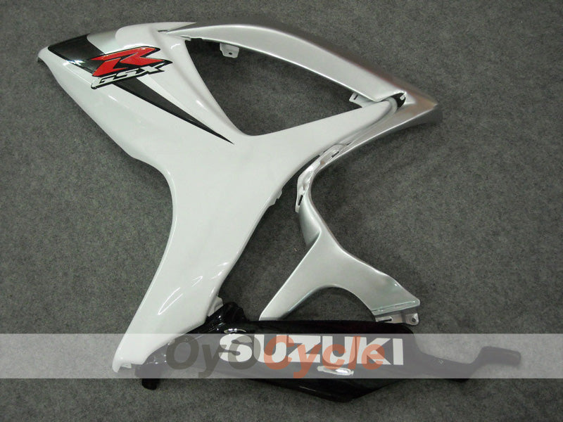 Kit de carénages à injection pour GSX R600 06-07 - Blanc, argent - Style usine #OYO87902877
