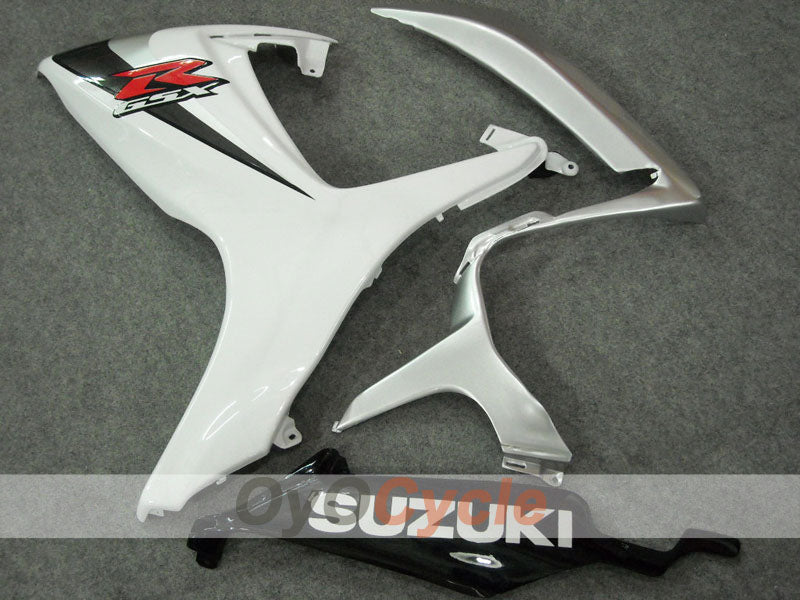 Kit de carénage à injection pour GSX R750 06-07 - Blanc, Argent - Style d'origine #OYO87901315